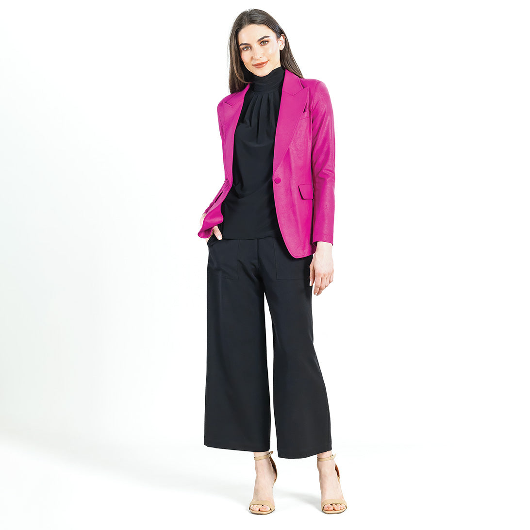 Liquid Leather™ Signature Pocket Blazer - Magenta – Clara Sunwoo