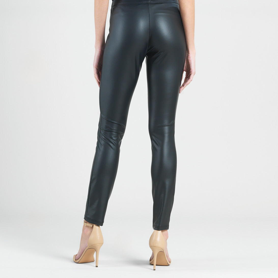 Women's Faux Leather High-Waist Leggings - A New Day™ Black