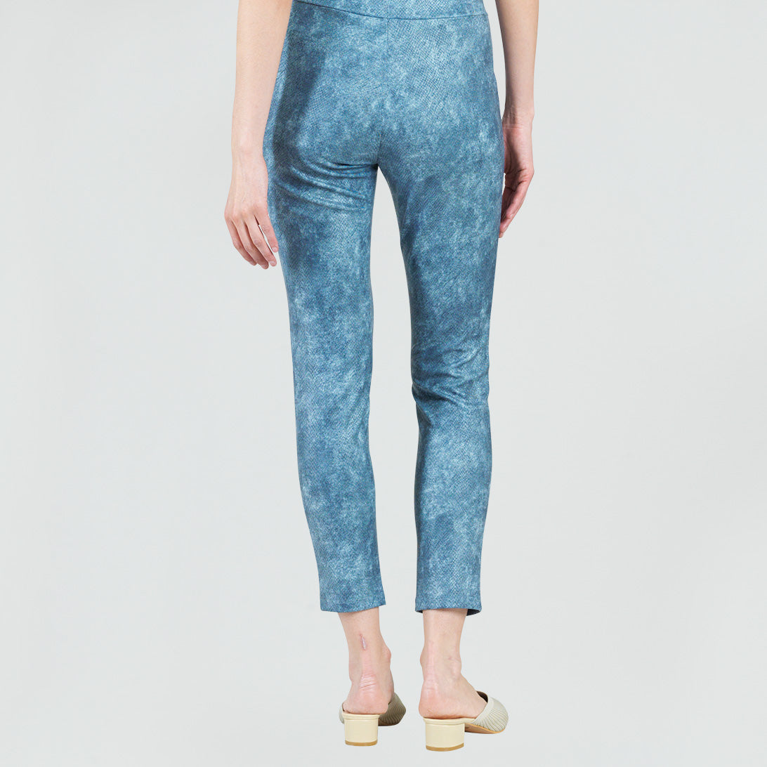 Liquid Leather Textured Skinny Pocket Pant Denim Print Final Sale