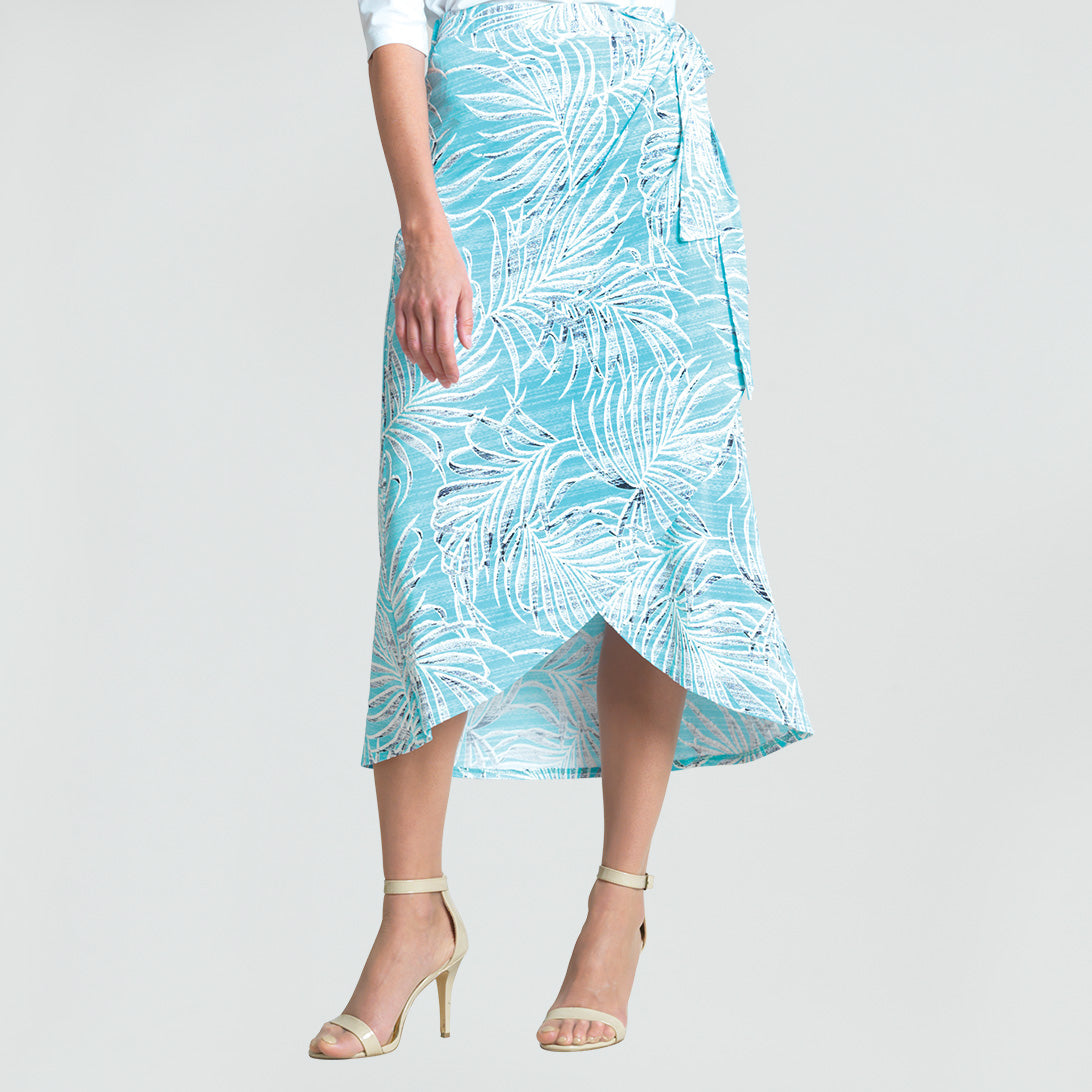 Turquoise Blue Co.wrap skirt - ロングスカート