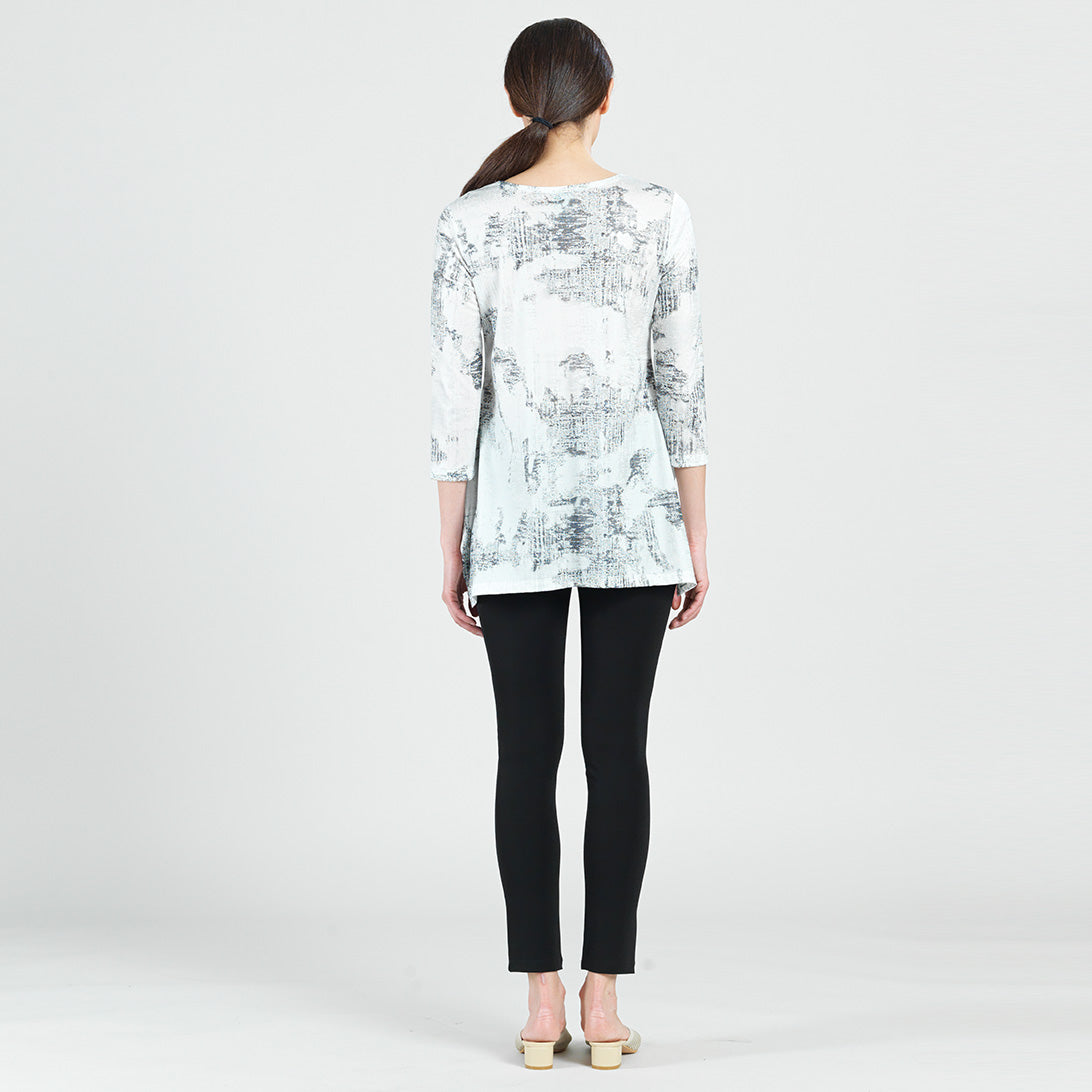 Foil Knit - Parachute Hem Tunic - Abstract Marble - Final Sale