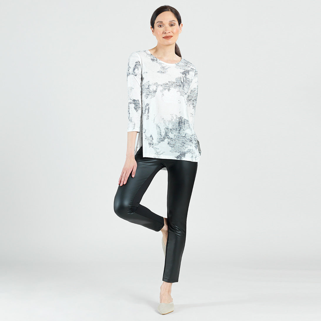 Foil Knit - Parachute Hem Tunic - Abstract Marble - Final Sale