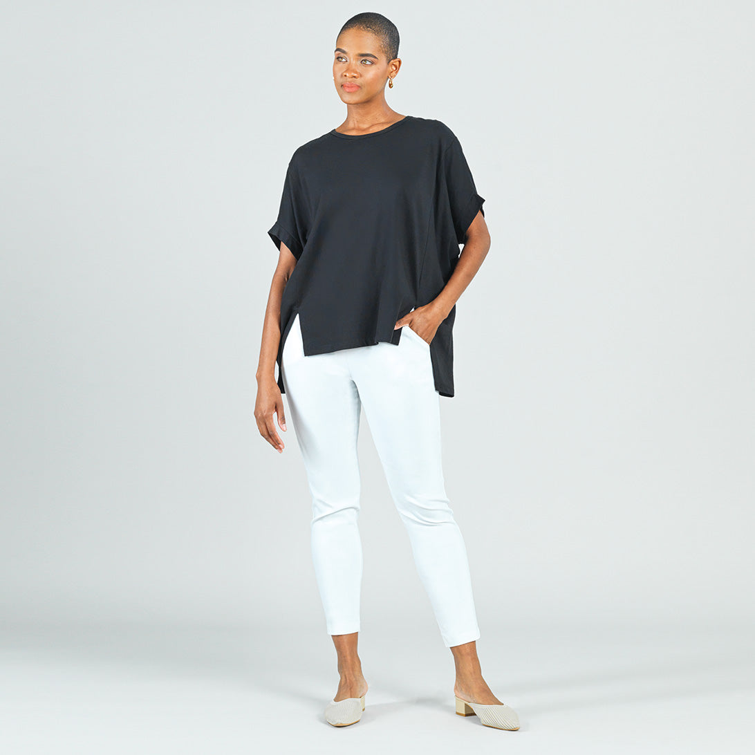 Modal Cotton - Dolman Cuff Hi-Low Tunic - Black - Final Sale! – Clara Sunwoo