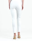 Rayon-Ponte Knit - Straight Leg Pocket Pant - White