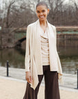 Crinkle Shimmer - 2pc Cardigan & Cowl Tank Twinset - Champagne - Limited Edition!