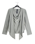 Soft Pleat Knit - 2pc Cardigan & Cowl Tank Twinset - Olive