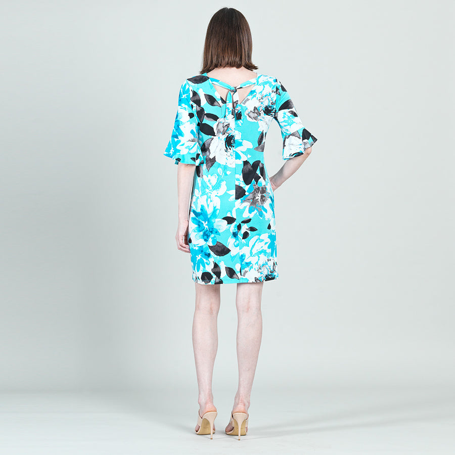 Tulip Cuff Back Tie Dress - Floral Petal - Final Sale!