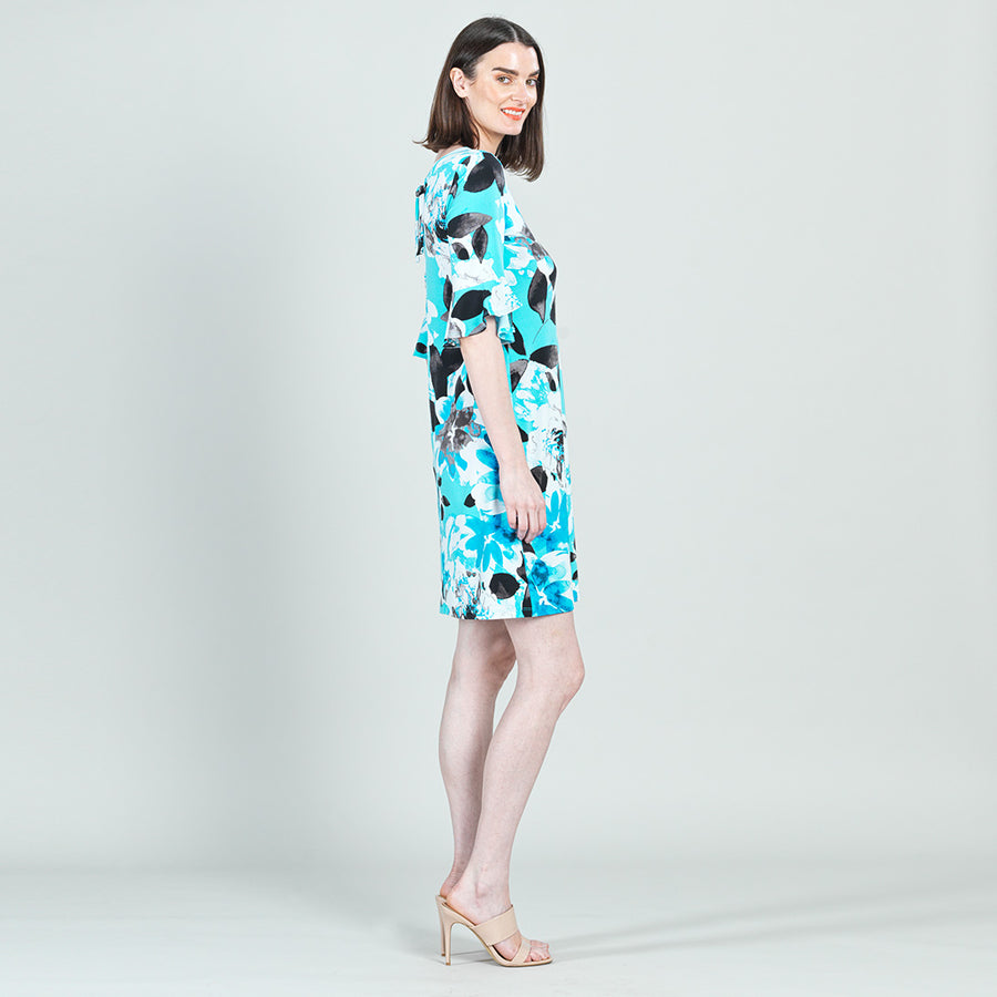 Tulip Cuff Back Tie Dress - Floral Petal - Final Sale!