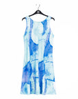 Jewel Neck Swing Dress - Water Splash