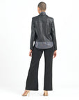 Liquid Leather™ Cropped Tuxedo Blazer - Black - Limited Sizes!