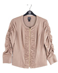 Liquid Leather™ Ruched Detail Jacket - Taupe