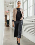 Liquid Leather™ Ruched Detail Jacket - Taupe