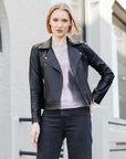 Liquid Leather™ Sheen Moto Zip Jacket - Black