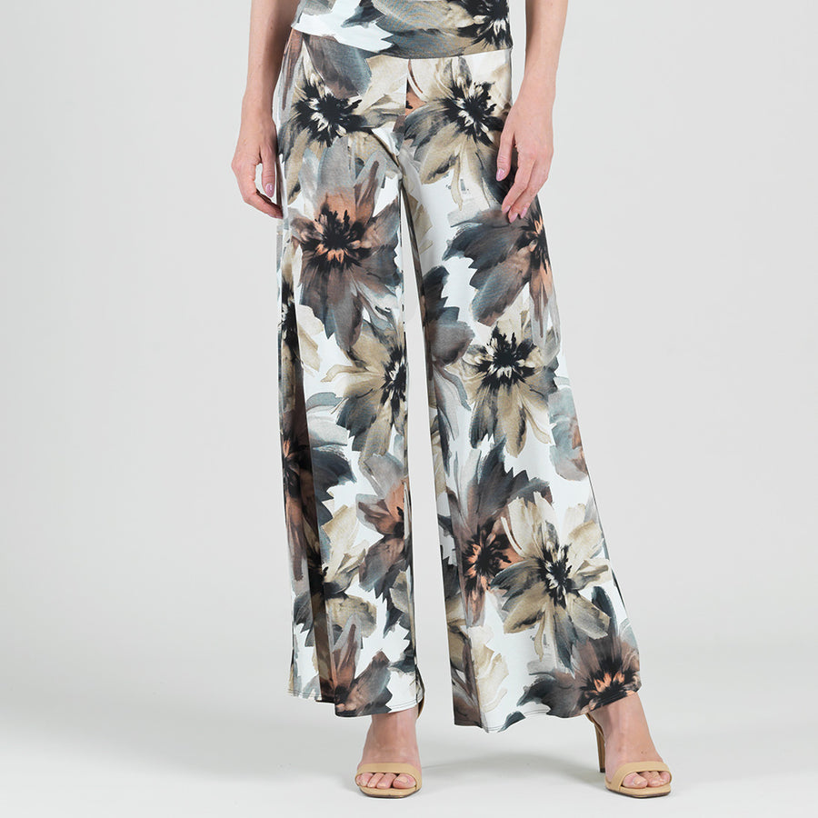 Gauze Knit - Palazzo Pant - Petal Whisper