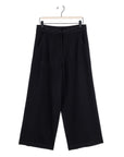 Woven Twill - Zip Closure Front Pocket Cropped Trouser - Black - Final Sale!