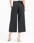 Woven Twill - Zip Closure Front Pocket Cropped Trouser - Black - Final Sale!