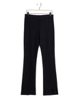 Center Seam Front Slit Ankle Pant - Black