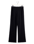 Rayon-Ponte Knit - Loose Leg Pocket Pant - Black