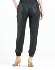 Liquid Leather™ Drawstring Jogger Pant - Black