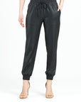 Liquid Leather™ Drawstring Jogger Pant - Black