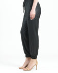 Liquid Leather™ Drawstring Jogger Pant - Black