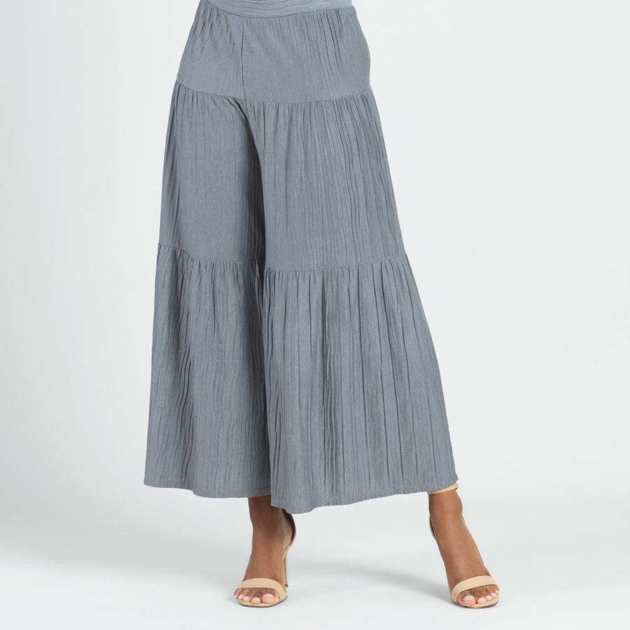 Soft Pleat Knit - Tiered Skirt-Pant - Olive – Clara Sunwoo