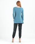 French Terry-Like Knit - Parachute Hem Sweater Tunic - Powder Blue - Final Sale!