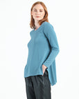 French Terry-Like Knit - Parachute Hem Sweater Tunic - Powder Blue - Final Sale!