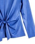 Liquid Leather™ Signature Center Front Tie Top - Cobalt - Final Sale!