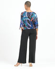 Pull-Tie Cuff Blouson Top - Petal Sketch - Limited Sizes!