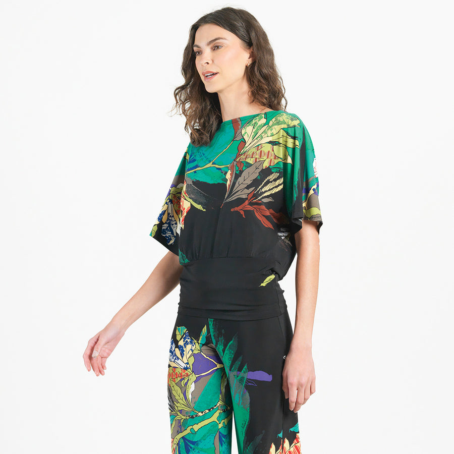 Dolman Half Sleeve Top - Bonsai Garden - Limited Size - Medium