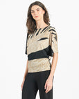 Dolman Half Sleeve Top - Safari Patch