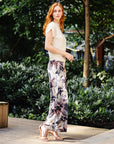 Gauze Knit - Palazzo Pant - Petal Whisper