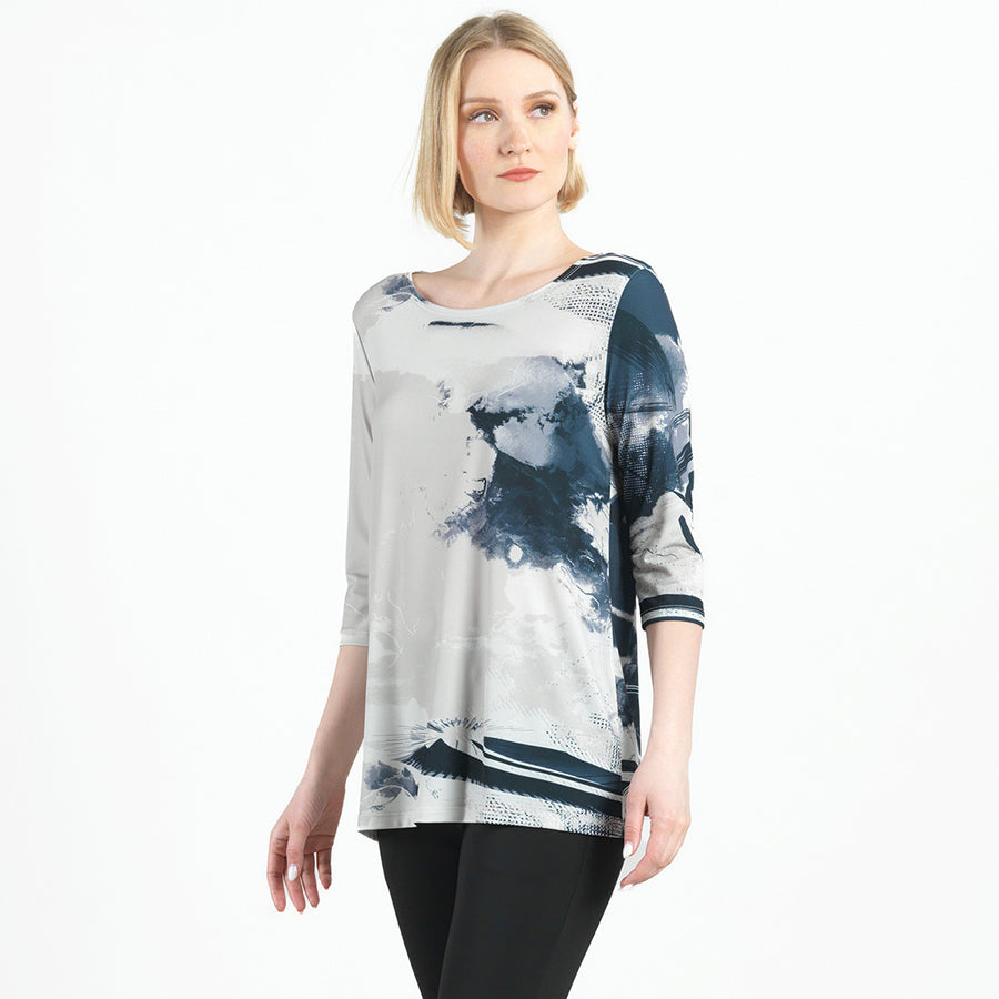 Scoop Neck Tunic  - Misty Petals