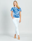 Side Cinched Flounce Sleeve Top - Floral Blossom - Final Sale!