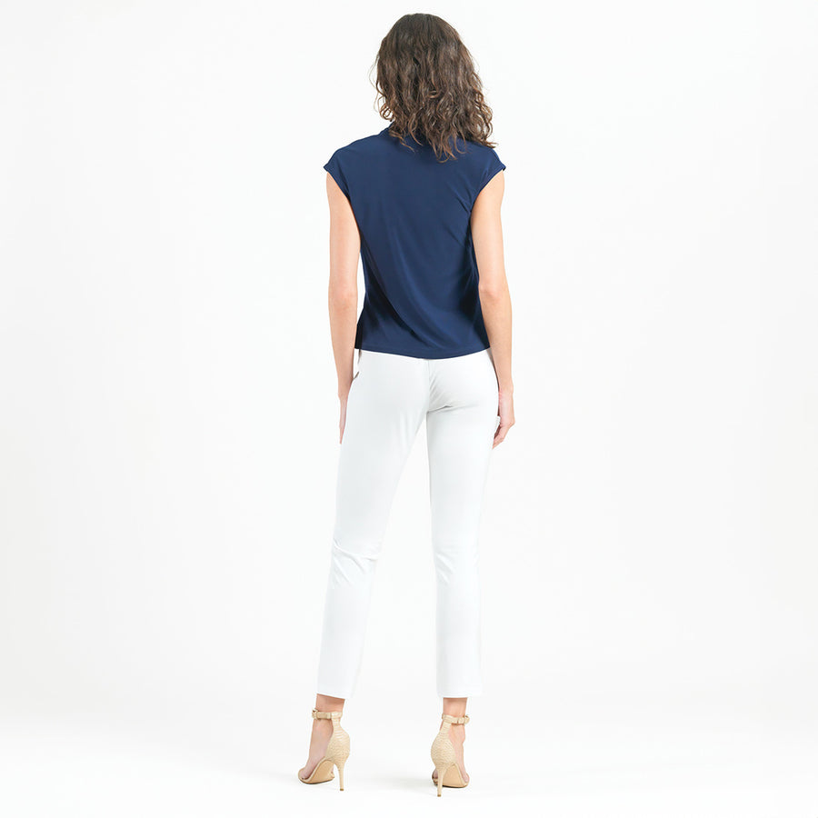 Crossover Faux Wrap Top - Navy - Final Sale!
