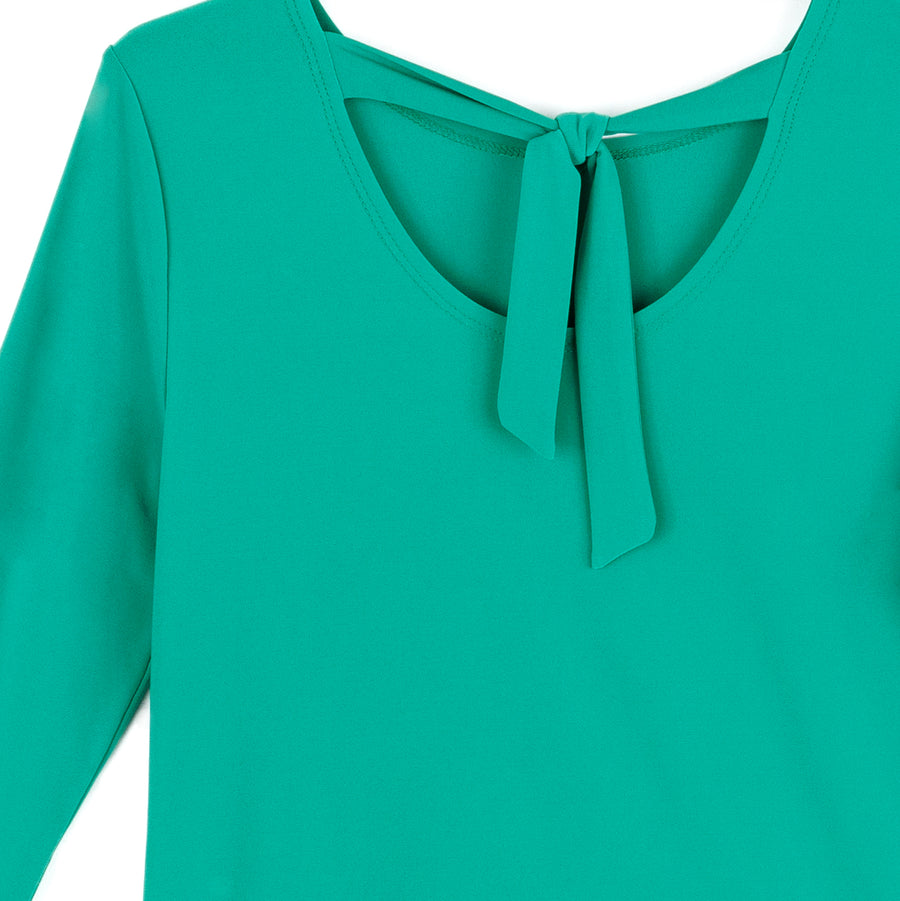 Reversible Back Tie Top - Emerald