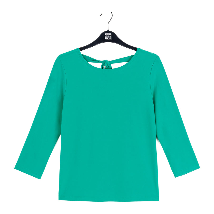 Reversible Back Tie Top - Emerald