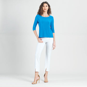 Scoop Neck Half Sleeve Top - Brilliant Blue - Limited Sizes - XS, XL, 1X