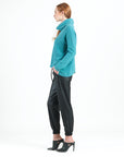 Chunky Ribbed - Tipped Hem Sweater Top - Teal - Limited Sizes!