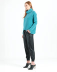 Chunky Ribbed - Tipped Hem Sweater Top - Teal - Limited Sizes!