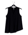 Asymmetrical Tunic Tank - Black