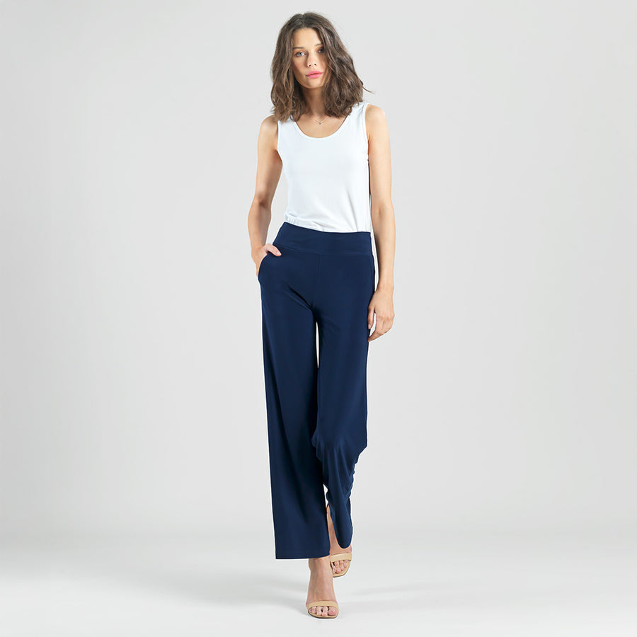 Wide Leg Pocket Pant - Navy