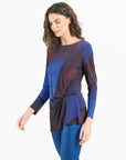 Side Twist Tunic - Purple Watercolor - Final Sale!