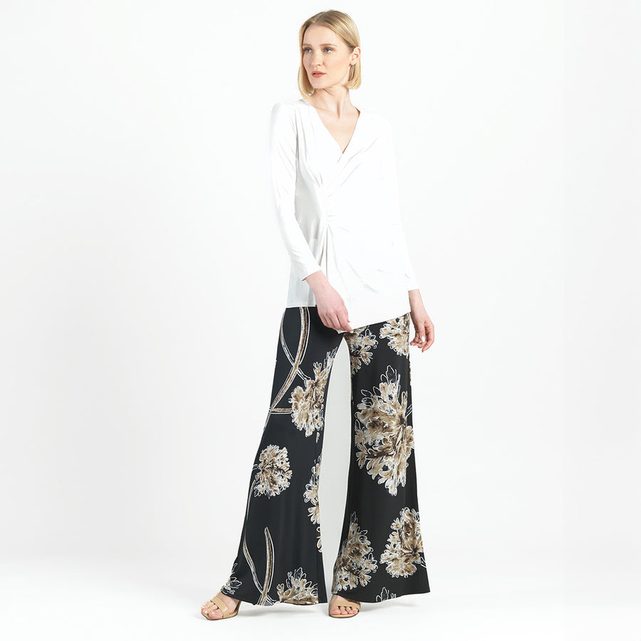 Textured Palazzo Pant - Mum Blossom