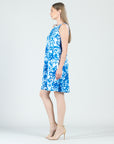 Jewel Neck Swing Dress - Floral Blossom - Final Sale!