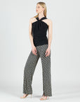 Textured Kick Front High Slit Pant - Chain Link - Final Sale!