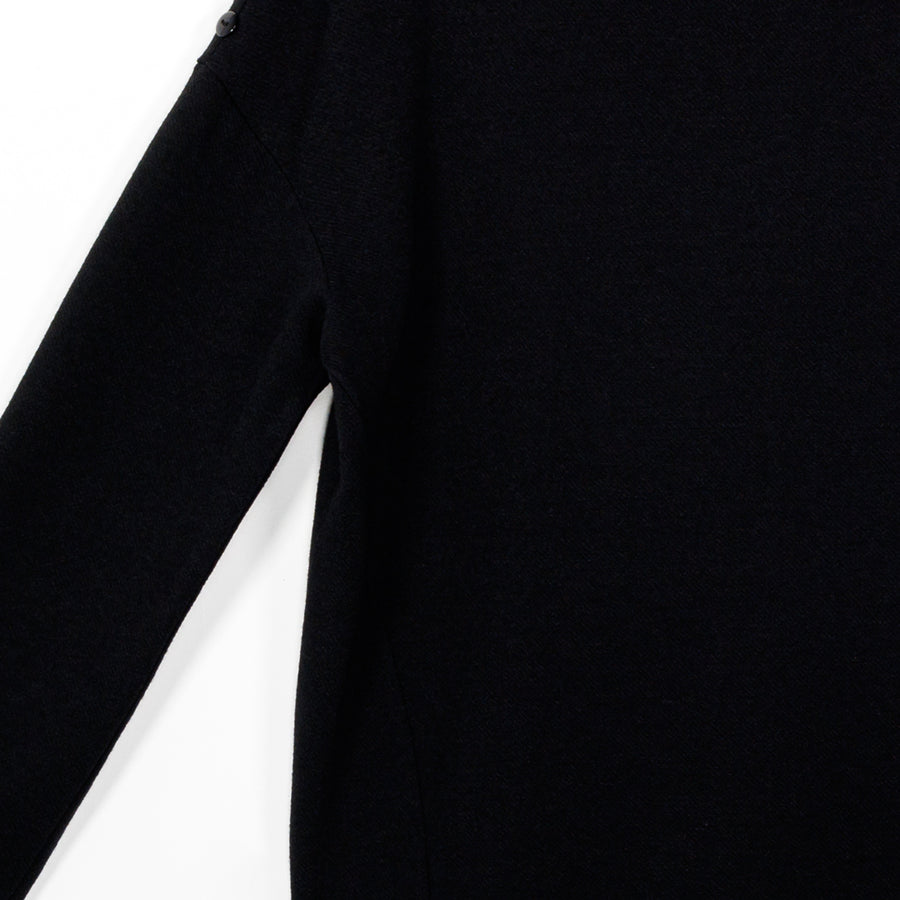 French Terry-Like Knit - Vented Sweater Tunic - Black - Final Sale!