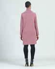 Ribbed Cotton Knit - Tunic Pocket Sweater Dress - Mauve - Final Sale!