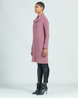 Ribbed Cotton Knit - Tunic Pocket Sweater Dress - Mauve - Final Sale!